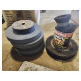 Lot of grinding wheels & wire wheels