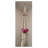 White macrame plant hanger