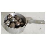 Metal tin of ball bearings