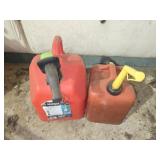 Lot of 2 plastic gas jugs
