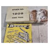 Knee pads and Arrow staple gun