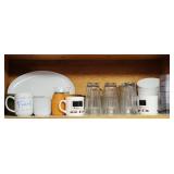 Shelf lot of dishes
