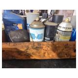 Metal bin with miscellaneous