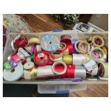 Estate lot of ribbon and more