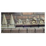 Lot of 6 Decorative Heavy Stocking Holders