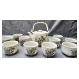 vintage Otagiri Japanese tea set with 10 cups