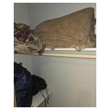 Estate lot of sleeping bags blankets and air