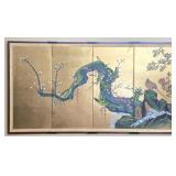 Asian Hand Painted 4 Panel Screen for the wall