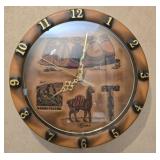 Faux leather wall clock