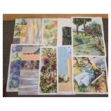 Estate lot of oil on paper