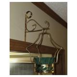 Metal Hanger with Small Green Ceramic Pot