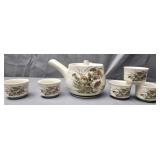 vintage Otagiri Japanese tea pot and cups