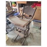 Vintage wood high chair