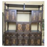 Stunning Carved Wood Japanese Shodana Cabinet