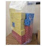 Estate lot of cardboard building blocks