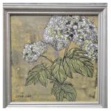 Hydrangias acrylic on board signed J Meyer