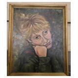 J Meyer Framed oil on canvas of a woman