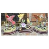 Cardinal & Canary By Andrea Ceramic Bird Figurines