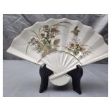 vintage Otagiri Japanese fan with stand