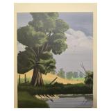 J Meyer Oil on canvas of a tree