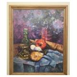 J Meyer Framed oil on canvas of fruit