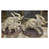 Lot of 2 Andrea Ceramic Elephants