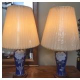 Pair of flower lamps