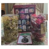 Christmas bows and gift bags