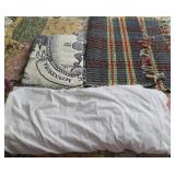 Lot of blankets and rug