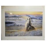 Signed Nancy Glaxier Lone Some Coyote Print