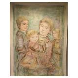Signed Edna Hibel Portrait Of A Family 25 of 27