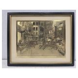 Framed gold color Lionel Barrymore Dry Dock