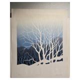 Signed Winter Glass M Woodard 296 of 500