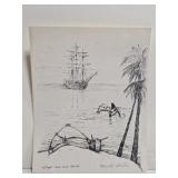 Signed Monte Belden Outrigger Come Visits Bounty