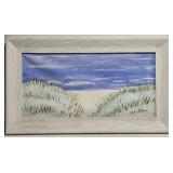 Signed Laura Robinson Beach Painting Laura