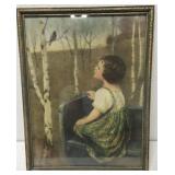 Vintage 'Spring Song' print by Simon Glucklick