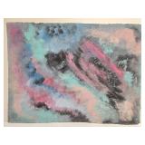 Abstract Painting on Textured Paper