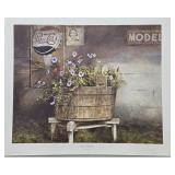 Signed 'Tub of petunias' by Donny Finley print