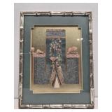 Framed asian style fabric