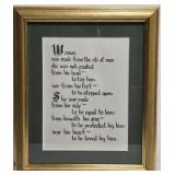 Framed Biblical Woman Made From Man Picture