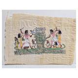 Hand Painted Egyptian Papyrus Nile River Artwork