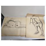 Large Sketch Pad with Drawings