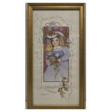 Framed print of a watercolor by D. Morgan