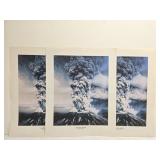 Lot of 3 Majestic Wrath Mt Saint Helens Prints
