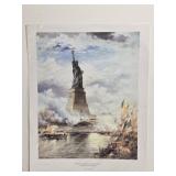 Unveiling of Statue of Liberty Print Edward Moran