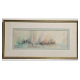 Framed Laura Robinson Werner Watercolor Painting