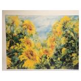 Large Signed Floral Print