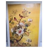 Floral & Bird Print on Poster