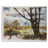 Duck watercolor painting by Frank Lowe