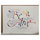 'Be Alive' print